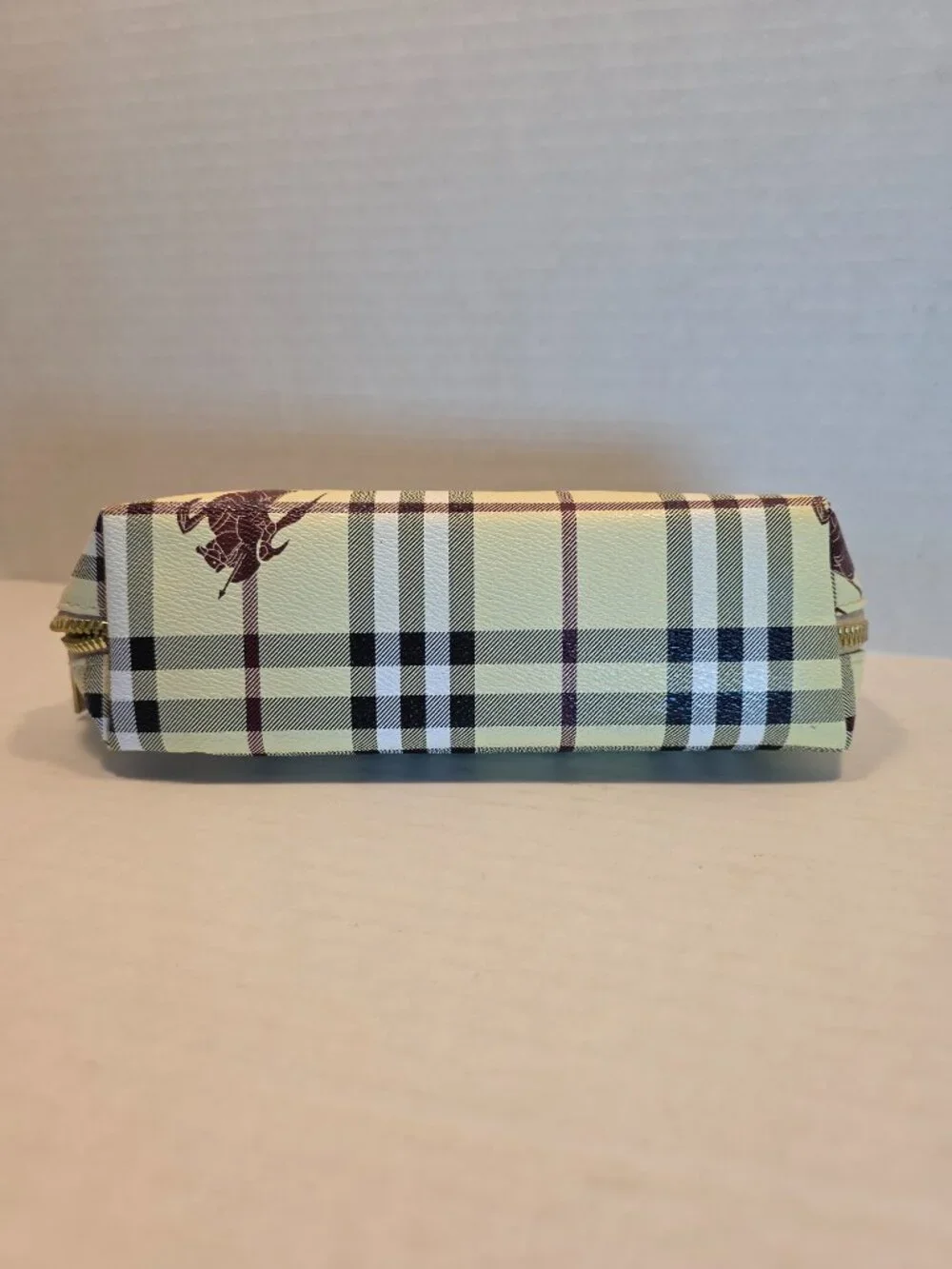 Designer Inspired Plaid Cosmetic Bag
